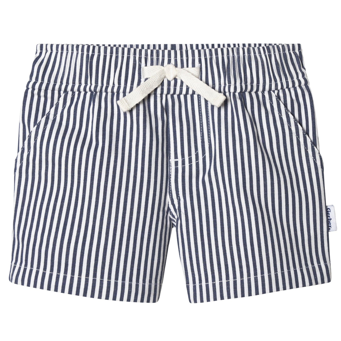 2-Pack Baby & Toddler Boys Navy Stripe and Khaki Twill Shorts